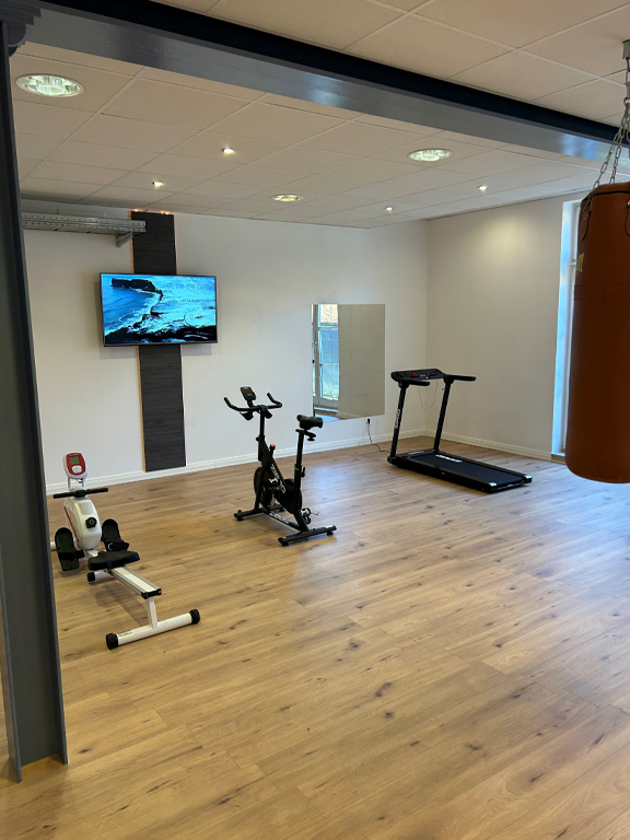 Fitnessraum Fahrradtrainer Laufband