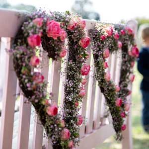 Valentine's Day Flower Wreath Hearts